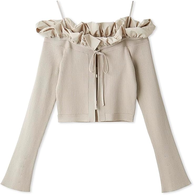 Amazon | フリルオフショルプルオーバー SWNT244179BEGF | セーター 通販